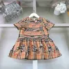 New girl dresses high quality Princess dress summer baby skirt Size 100-140 CM kids designer clothes Short sleeved child frock 24Feb20