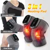 Thermal Knee Massager 3 in 1 Shoulder Knee Elbow Heating Massage Support Brace Rechargeable Vibration Pad Arthritis Pain Relief240227