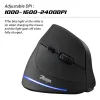 Mice ZELOTES F35 Gaming Vertical Mouse Blue Cold Light 6 Buttons 2400 DPI Adjustable Wireless Ergonomic Optical Vertical Mice for PC