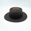 Bérets café plaisancier chapeaux pour femmes chapeau d'hiver FlatWool Fedora avec bande danse fête scène Performance dames