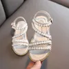 Sandali Sandali per ragazze Moda estiva Per bambini Neonate Scintillanti strass Principessa Bambina Scarpe Sandali singoli J240228