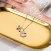 Pendant Necklaces 2022 Fashion Jewelry Simple Titanium Steel Bee Necklace Female Crystal From Swarovskis Fine For Women As Sweet G278z