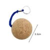 Keychains 2Pcs Cork Ball Floating Buoy Key Holder Decorative Rowing Pendants For Women Men Special Wooden Rings