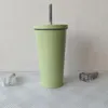 Garrafas de água elegantes palha de aço inoxidável copo de café compacto portátil ao ar livre isolado a vácuo barra de gelo