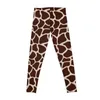 Pantalon actif Girafe Animal Print ||Leggings marron Jogger haut de sport vêtements de fitness pour femmes