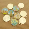 Charms 10pcs Famous Building Charm For Jewelry Making Enamel Necklace Pendant Bracelet Diy Accessories Craft Supplies Gold Plated