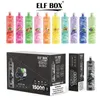 Elf Box Shisha Hookah 15000 Puffs 15K Djeńskie Vape SHI SHA 600MAH Bateria 26 ml Prefillowana kapsuła Kontrola przepływu powietrza dużego pary