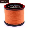 Linhas warknife 8 fios 100m 300m 500m 1000m 1500m 2000m Fluorescent Orange Multifilamet PE Pesia linha de pesca 6 lb 300 libras