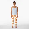 Pantalon actif à carreaux Orange et blanc, Leggings de gymnastique, vêtements de Fitness, Push Up pour femmes