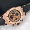 Dress Watch Modieus polshorloge AP-polshorloge Royal Oak Offshore-serie Precisiestaal 18k roségoud Automatische machines 42 mm Datumweergave Timingfunctie Herenhorloge