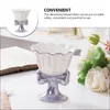 Wine Glasses Ceramic Ice Cream Bowl Footed Dessert Milk Cup Decorative Snack Serving