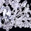 Barock Luxus Strass Perlen Herz Braut Tiara Krone Silber Kristall Diadem Schleier Tiaras Hochzeit Haarschmuck Kopfschmuck C19332k