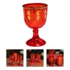 Bicchieri usa e getta cannucce 12 pezzi Mini calici decorativi in plastica decorativa per matrimonio cinese
