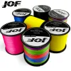 Lines JOF PE Fishing Line 4Strands Super Multicolor Braided Diameter (mm) 0.140.7 More Durable Fishing Line Length:1000m