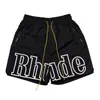 rhude shirt short sleeves designer mens shirts shorts women sweatpants hight quality clothes summer luxury cotton letter printing tops beach style tees 5RWF