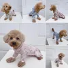 Abbigliamento per cani Bellissimo animale domestico Stampa con cartone animato impermeabile con cappuccio per piccoli cani mediocri a quattro zampe