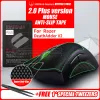 Souris Hotline Games 2.0 Plus bande antidérapante pour souris Razer DeathAdder V2, mise à niveau de la poignée, évacuation de l'humidité, prédécoupée, facile à appliquer