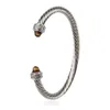 David Yurma Schmuck Designer-Armband für Damen Bettelarmband Davids 5 mm Armband Beliebte offene gedrehte Kordel mit Diamantimitat-Stil