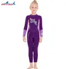 Muta da bagno da donna per bambini Ragazzi Ragazze Costume da bagno termico in neoprene da 2,5 mm Muta intera Tute umide Manica lunga Bambino Bambino Junior Nuoto giovanile