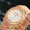 Montre pilote Top montre-bracelet AP montre-bracelet Royal Oak série 18K or Rose 33mm mouvement à Quartz montre pour femme 67653OR