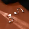 Orecchini a bottone 1 paio piercing gioielli di moda orecchino facile da indossare coppie di feste per donne uomini semplici vestire cuore a forma di stella elegante