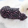 Barboteuses Combinaison pour chien de compagnie mince salopette imprimée noire 100% coton vêtements pour chiot pyjamas extensibles pour petits chiens Chihuahua caniche vêtements de maison