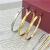 High Quality 6th Generation Gold Cuff Bracelet Titanium Steel Designer 18K Gold Silver Rose Gold Women Men Bracelet Designer Bracelets