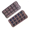 Bakningsformar 15 till och med fyrkantig rutnät diy silikon choklad mögel mjuk godis kylskåp isform 257