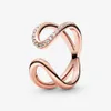 100% 925 Sterling Silver Wrapped Open Infinity Ring for Women Wedding Rings Fashion Engagement Jewelry Accessories296b