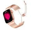 Designer-Smart-Armbandbänder, metallisches Edelstahl-Fransenband, Uhrenarmband, Schlüsselschalter-Verschluss, passend für iWatch-Serie 8, 7, 6, SE, 5, 4, für Apple Watch 44 45 mm, Armband-Katze