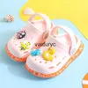 Sneakers kids Mules Clogs summer baby boys girls Cartoon sandals flat heels solid cartoon slippers ldrens garden shoesH24229