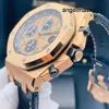 Современные часы с хронографом AP Наручные часы Royal Oak Offshore Series Мужские часы Диаметр 42 мм Прецизионная сталь Розовое золото 18 карат Роскошные часы для джентльмена для отдыха 26470OROO