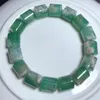 Bracelet de seau d'agate de fleur verte naturelle bijoux de quartz en cristal faits à la main bracelet extensible cadeau d'anniversaire pour enfants 1 pièces 12MM 240226