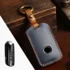 Luxury Leather Car Key Case Cover Nyckelringstillbehör för Mazda 3 Axela CX30 CX4 CX5 CX8 2020 Keyring Holder Shell Fob Pouch