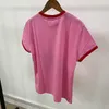 Czerwone wargi i graficzne grafiki T-shirty dla kobiet letnie ubrania vintage z krótkim rękawem Patchwork O-Neck Cotton Tshirt Streetwear Projektant mody Luksusowe TEES Tops
