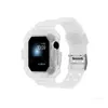 Projektant Case + Transpareent Silikonowe paski sportowe dla Apple Watch 44424038mm Pasek Bransoletka Iwatch Seria SE 6 5 4 3 Camuflage Watch Designervalvmal