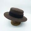 Bérets café plaisancier chapeaux pour femmes chapeau d'hiver FlatWool Fedora avec bande danse fête scène Performance dames