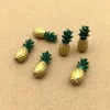 Charms 10st 9x21mm koreanska smycken tillbehör emalj 3d ananas hängen örhängen och halsband hängande handgjorda diy material