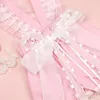 Dog Apparel 1 Set Pet Dress Soft Comfortable Wedding Lace Stitching Summer Bowknot Skirt With Hair Accessories Daily Wear