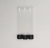 ガラスチューブパッケージ115*20mmプラスチックの蓋付き30gのねじ込みキャップ付きチューブカスタムラベル