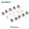 Fishhooks Elite TG 25/50pcs Ball Ice Jig 2.5mm/3mm/4mm/5mm/6mm/7mm/8mm Swing Jig Head Deep Water Soft Lure Tungsten Ice Pike Fishing Hook