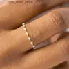 Anillos Pequeño conjunto de anillos pequeños para mujer Color dorado Cubic Zirconia Midi Anillos de dedo Joyería de aniversario de boda 240229