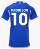 23 24 Maillots de football de Leicester BARNES Tielemans à domicile Vardy Maddison Iheanacho Ayoze Ndidi Daka Lookman City Home 2023 2024 Vardy Football Uniformes Kdis Men Kit