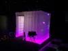 wholesale One Doors Aufblasbarer Würfel-Fotoautomaten-Luftzelt Tragbarer PVC-Fotoautomat in kommerzieller Qualität mit RGB-LED-Leuchten für Partyaktivitäten