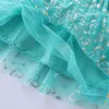 Abito da bambina in tulle con paillettes 3-8T Designer per bambini Unicorno stampato manica lunga e maniche corte Gonna stile 2 Abiti primavera inverno per bambini