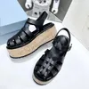 Designer Sandaal Schuimrubber Sandalen Kwarts Dames Slipper Platform Glijbaan Gewatteerde Nappa Glijbanen Zomer Luxe Kooi Casual Jurk Schoen Met Doos