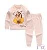 Barn baby pojkar flickor kläder set trackduit bomullssport kostym tecknad tshirtpants barn kläder set 03259701661