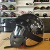 Motorradhelme Sliver Chrome Dot Approved Retro Helm Casco 3/4 Open Face Cafe Racer Chopper Capacete Ce