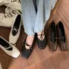 Casual Shoes Korean Style Women Flats Bekväma mjuka båtar loafers ballerina grunt balett platt slip på sidan