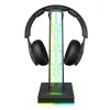 Tillbehör RGB hörlurarfäste Space Saving Headset Display Stand Desktop Organizer Huvudmonterat hörlurarstativ för bord för bord